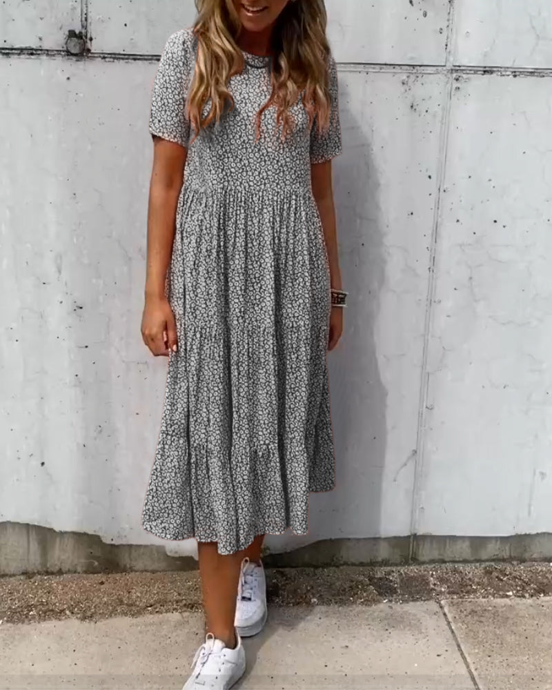 Dolores® | Short sleeve dress with floral print