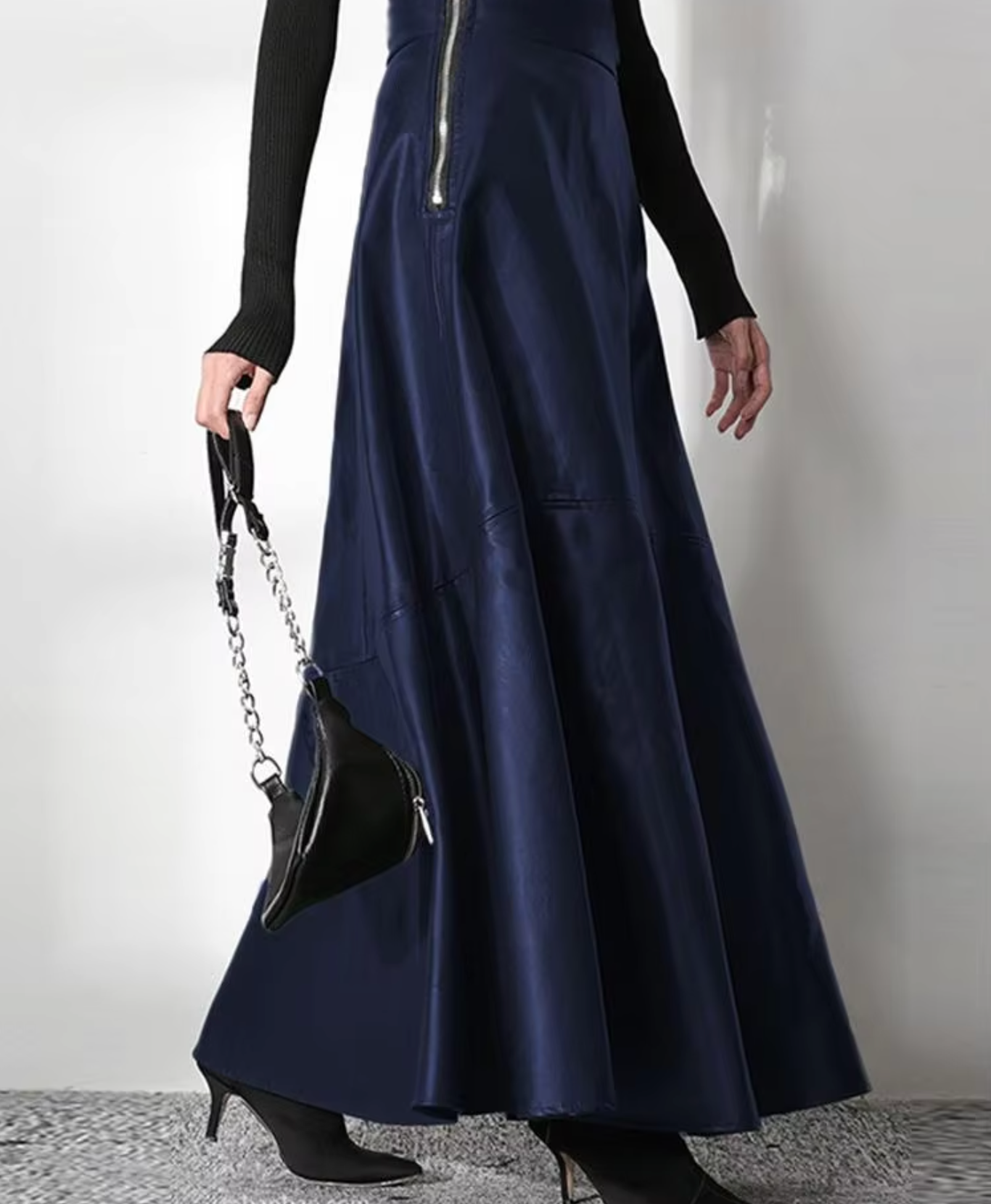 Claudia® | Long leather skirt
