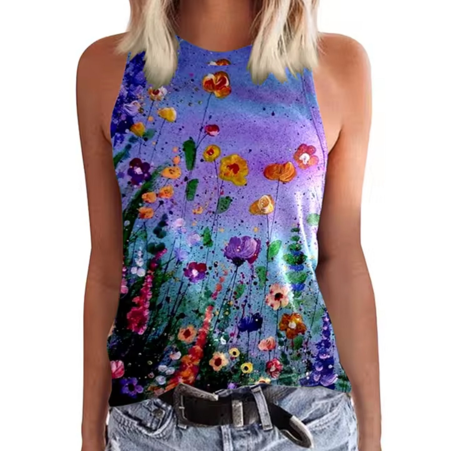 Camilla® | Sleeveless Top With Colorful Flowers