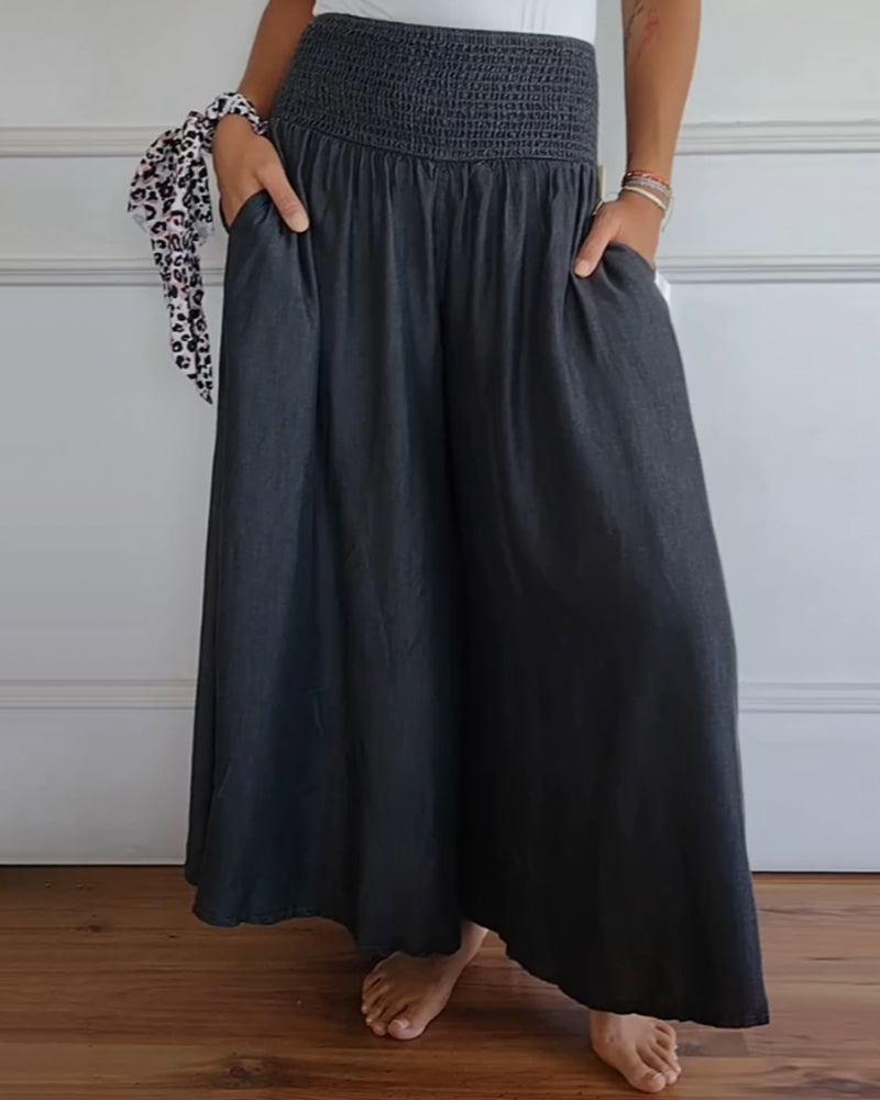 Balbina® | Wide Trousers With Elastic Waistband
