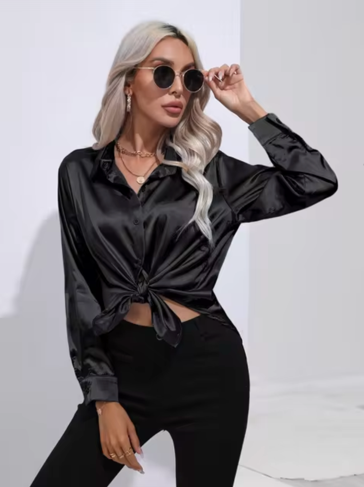 Bubeck® | Satin Blouse With Long Sleeves