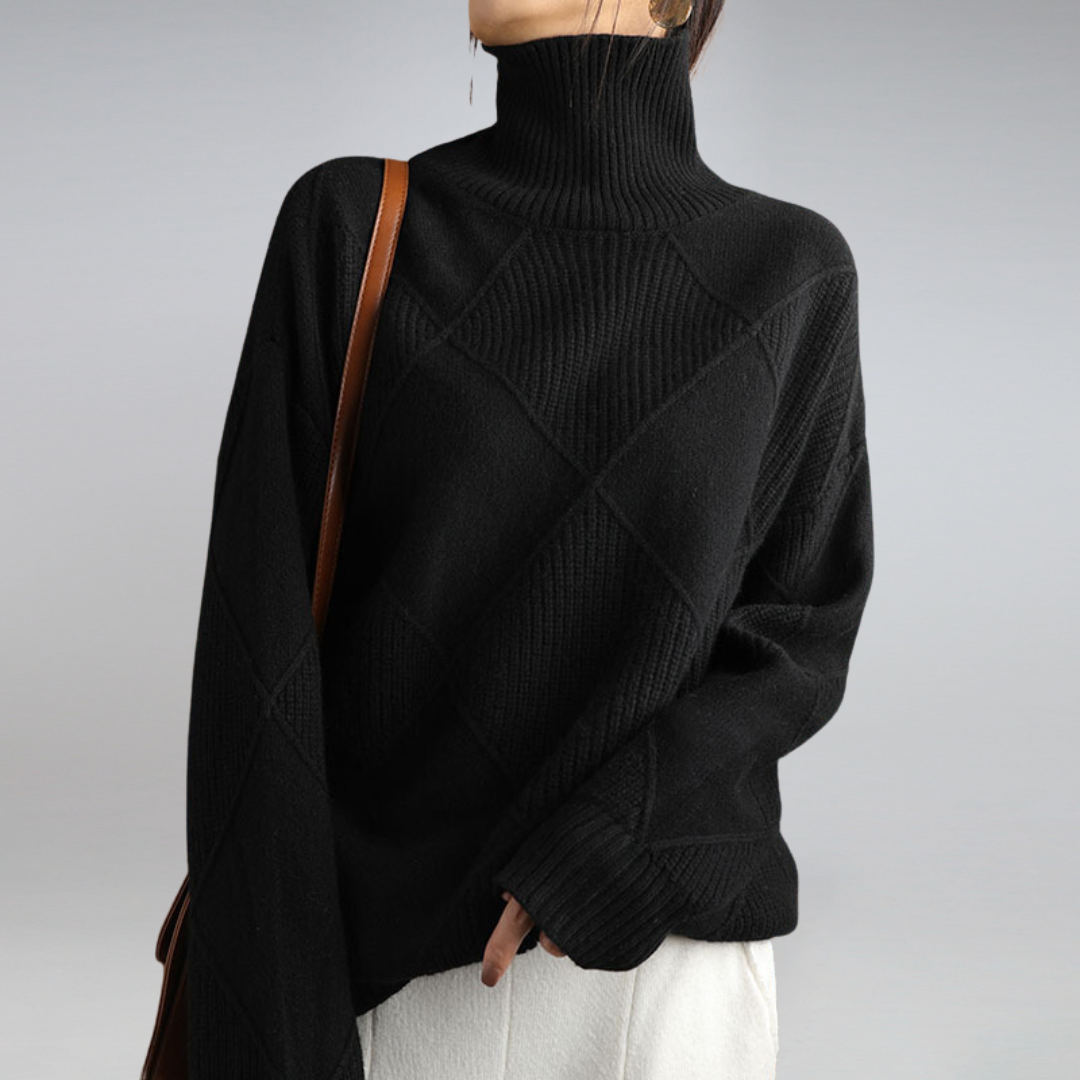 Alicia | Elegant roll collar sweater for women