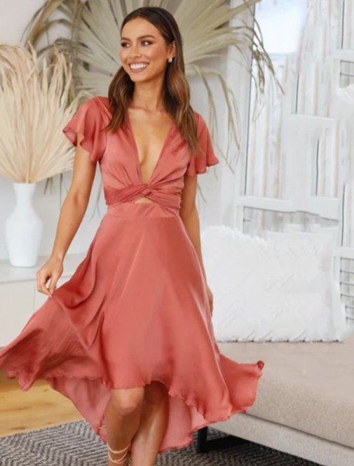 Carmen® | Summery wrap dress with a slit