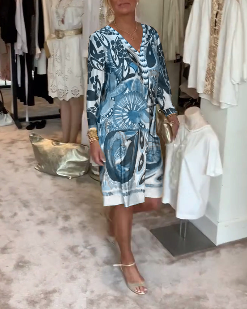 Clara® | Vintage print dress