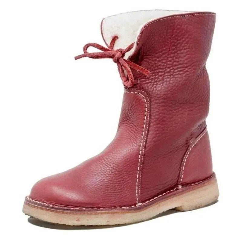 Edith® | Leather boots with wool lining