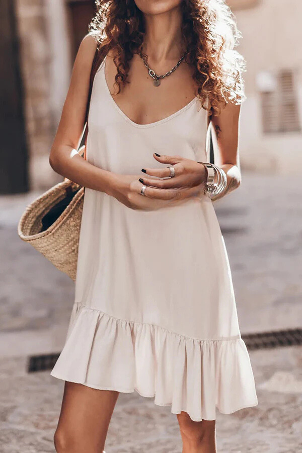 Agustina® | Flowing A-line mini dress made from a cotton-linen blend
