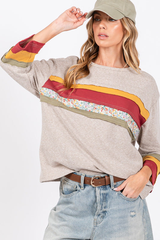 Edith® | French terry color block t-shirt