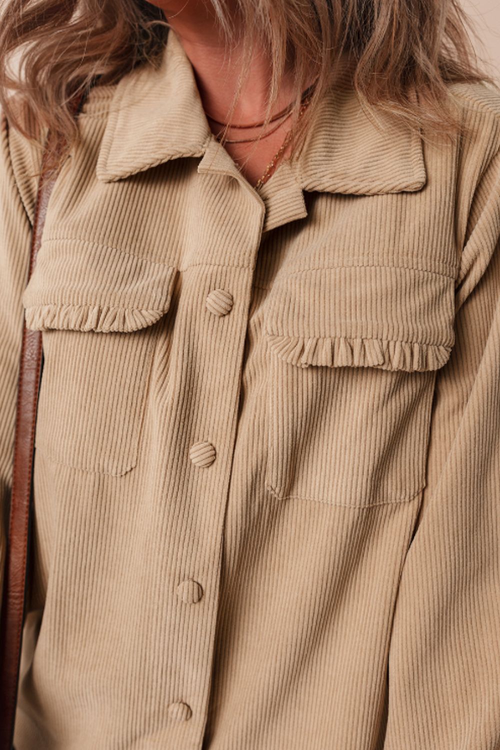 Balbina | Long-sleeved jacket with ruffles and buttons