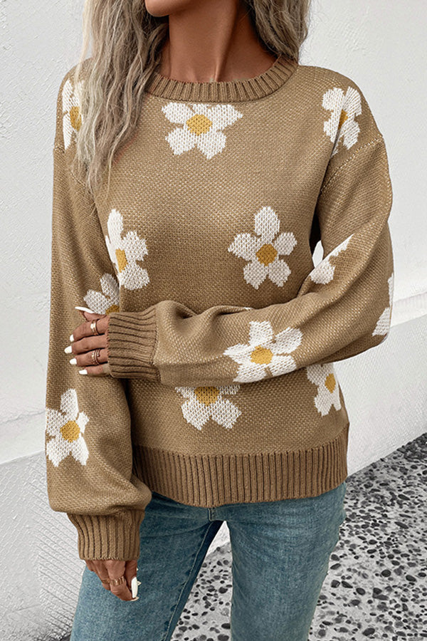 Celia® | New autumn and winter fashionable long-sleeved jacquard sweater