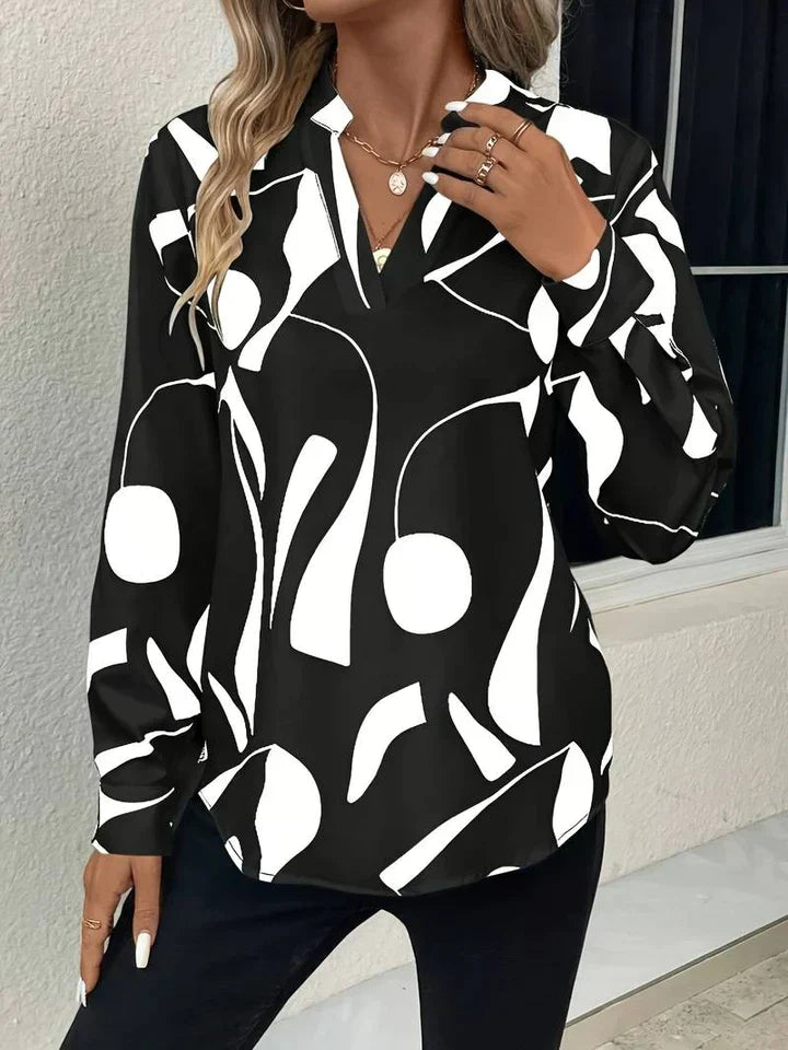 Stella | Women's Long Sleeve Printed Blouse