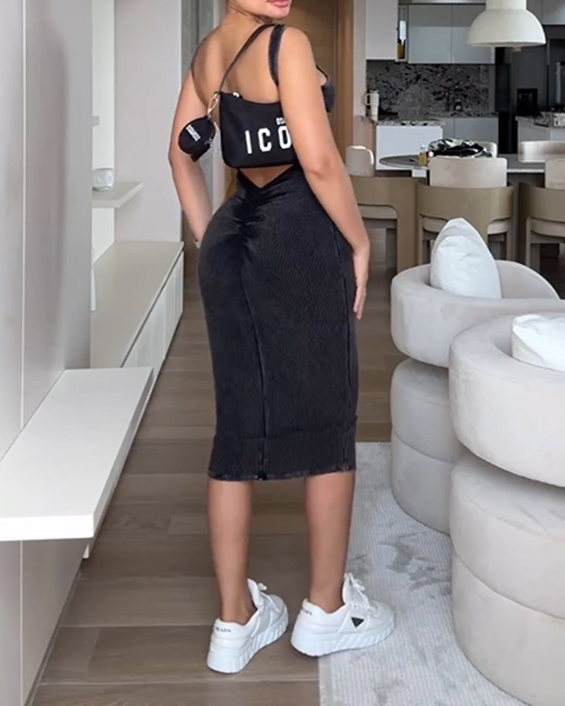 Elisa® | Figure-hugging slingback dress