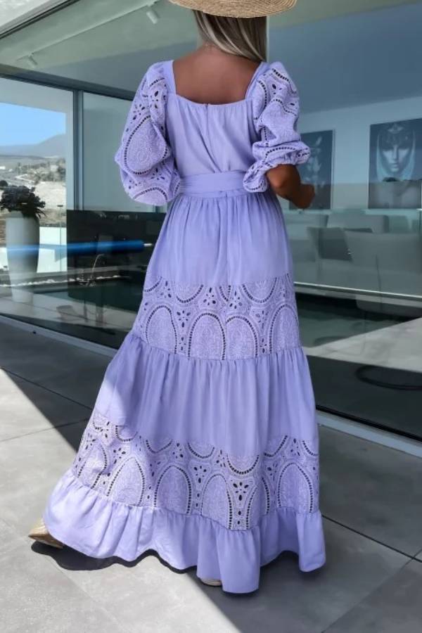 Diana® | Loose, hollow long lace skirt