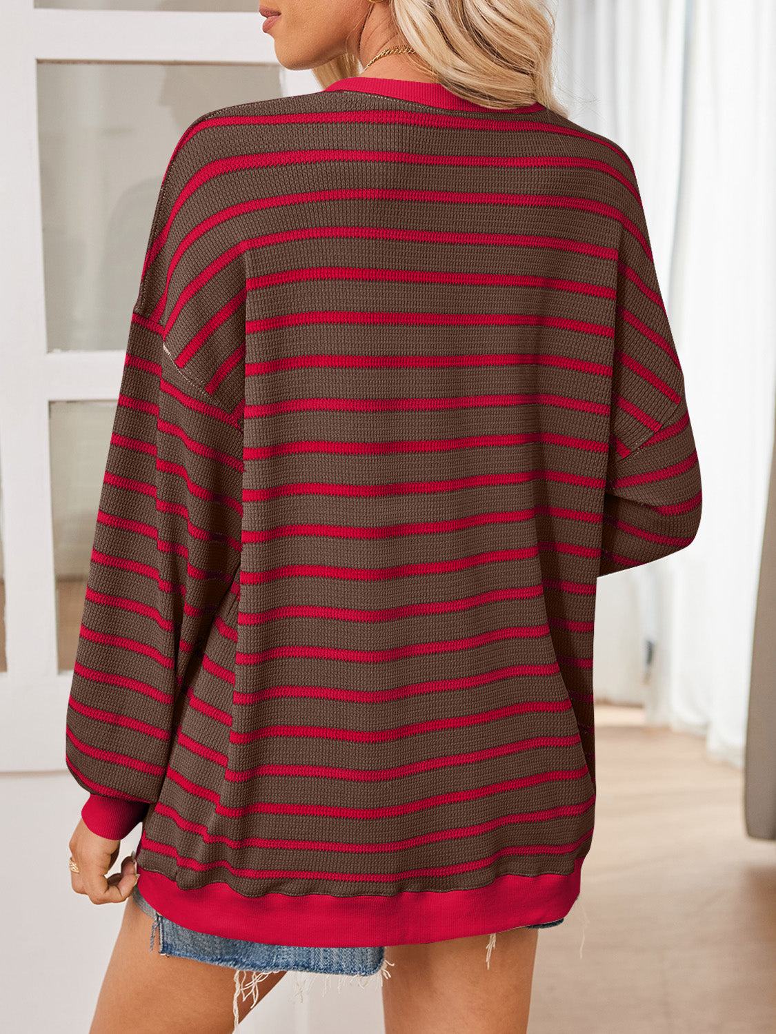 Anita® | Lovelet striped contrast long sleeve sweatshirt