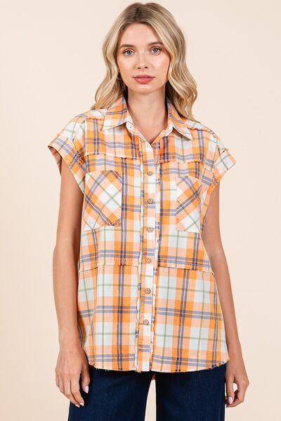 Casandra® | Checked button-down shirt