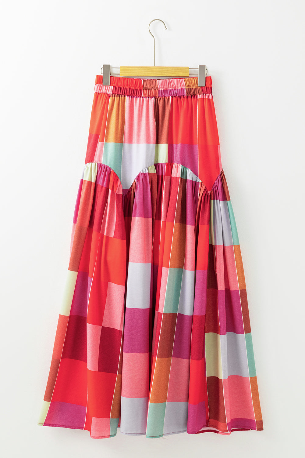 Azul® | Color block maxi skirt with elastic waistband