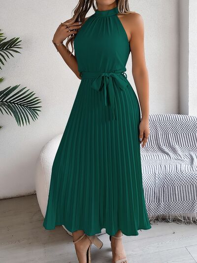 Amelie® | Greek pleated dress with tie waist