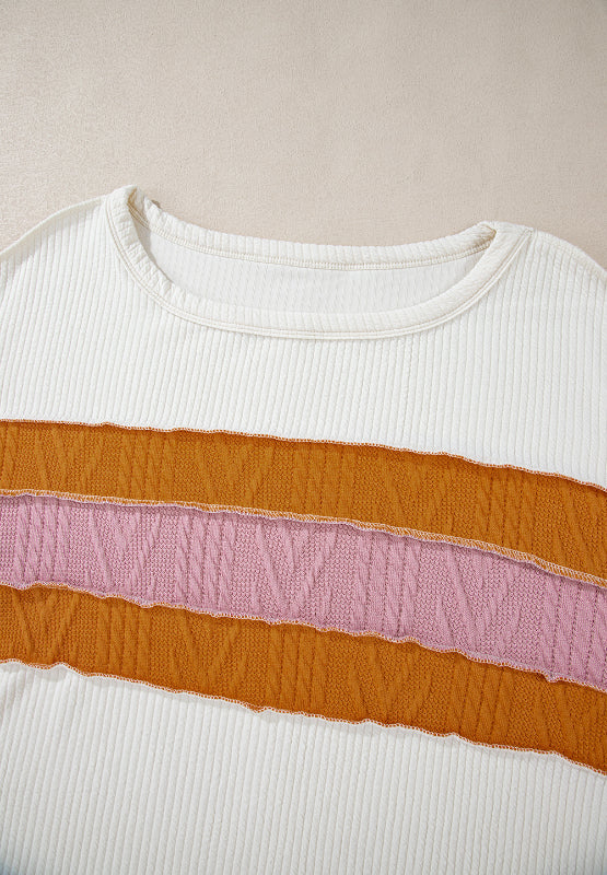 Brenda® | Long sleeve sweatshirt with a color block design