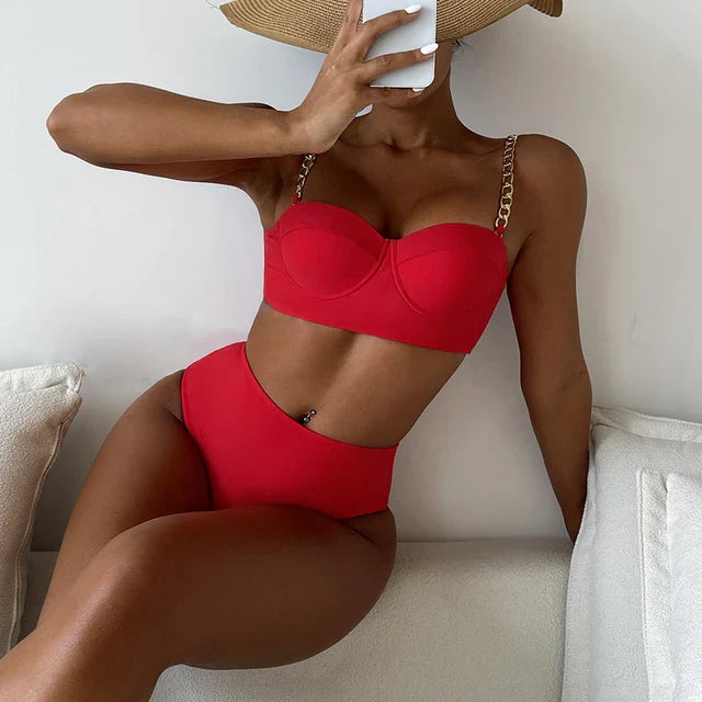 Borgia® | High Waisted Padded Two Piece Set