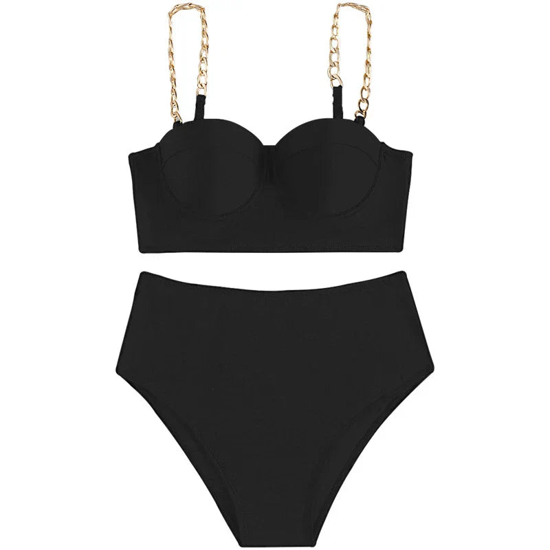 Borgia® | High Waisted Padded Two Piece Set