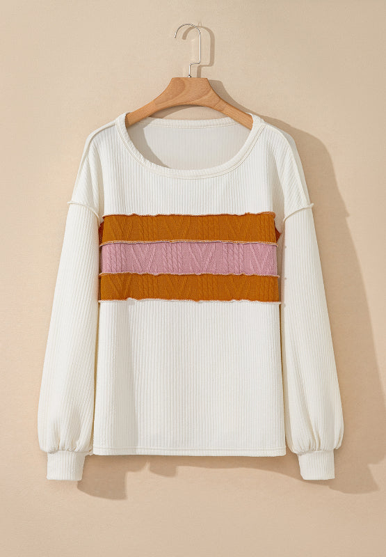 Brenda® | Long sleeve sweatshirt with a color block design