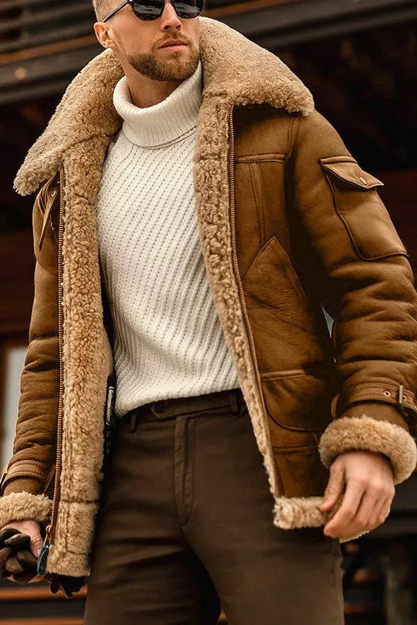 Kendall | Men's Shearling Aviator Jacket
