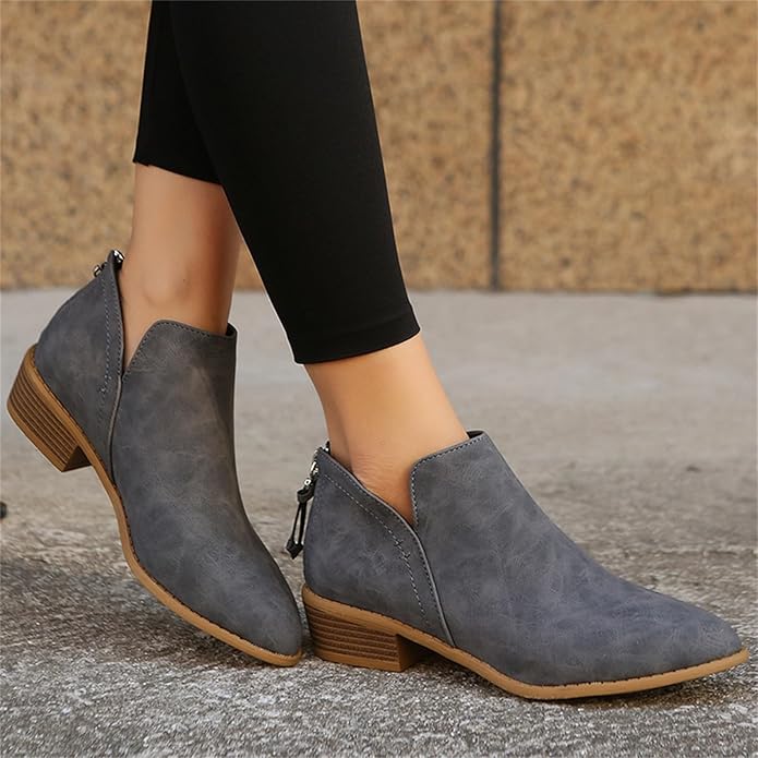 Riley | Women's Wedge Heel Pointed Toe Ankle Boots