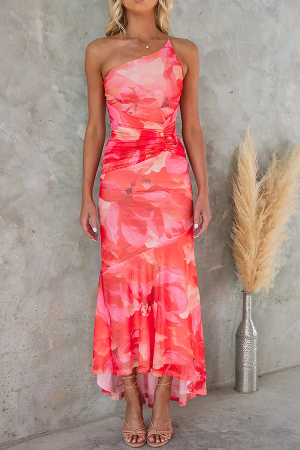Cassandra® | Glamorous long dress with a floral pattern