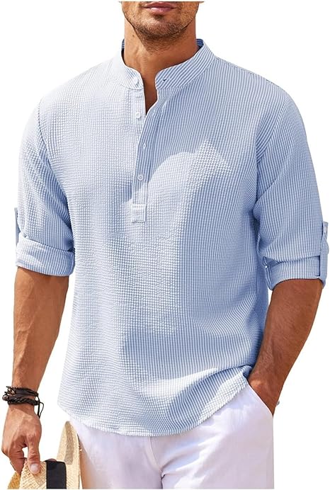 Marvin | Men’s Casual Shirt - Relaxed Fit - Lightweight Cotton - Versatile Style