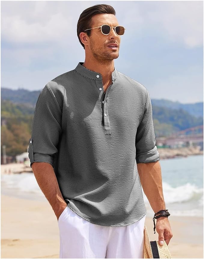 Marvin | Men’s Casual Shirt - Relaxed Fit - Lightweight Cotton - Versatile Style