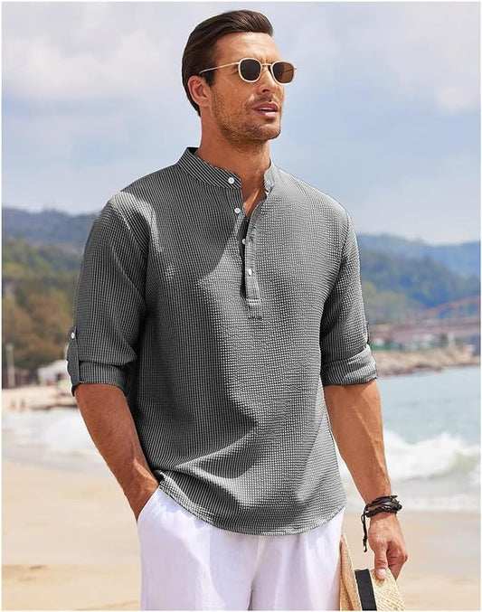 Marvin | Men’s Casual Shirt - Relaxed Fit - Lightweight Cotton - Versatile Style