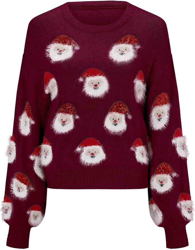 Dolores | Oversized Christmas sweater with Santa Claus motif