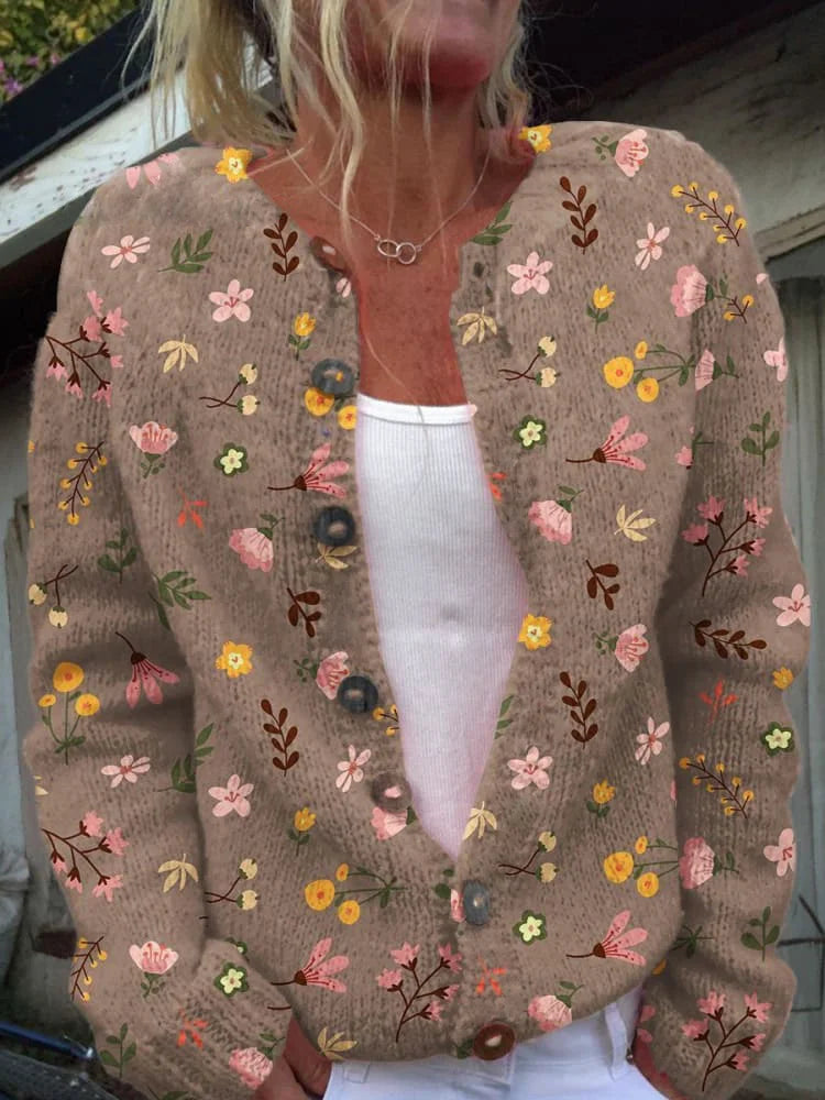 Cinthia® | Cardigan with a floral motif