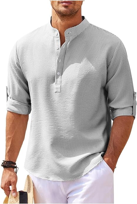 Marvin | Men’s Casual Shirt - Relaxed Fit - Lightweight Cotton - Versatile Style
