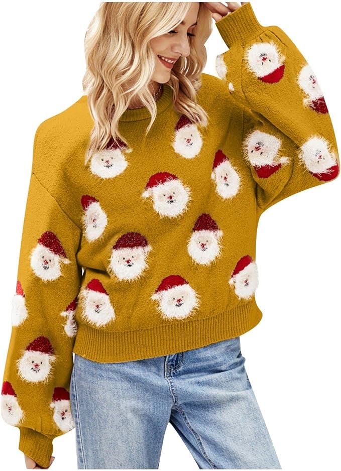 Dolores | Oversized Christmas sweater with Santa Claus motif