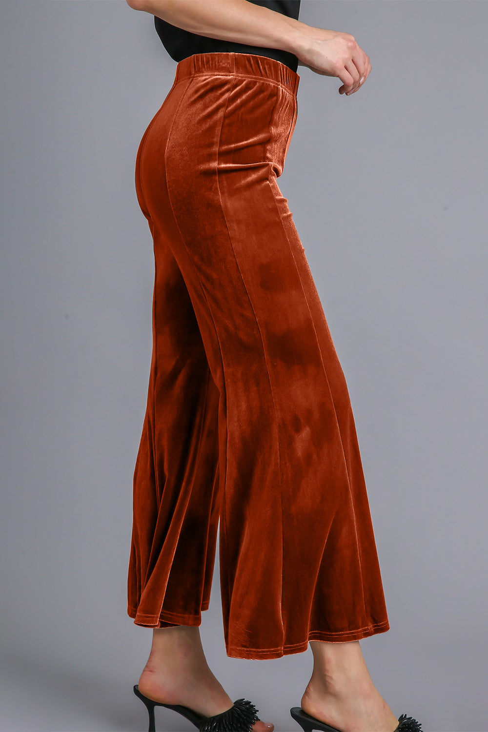 Anya® | Flared trousers with a high waist and elastic waistband