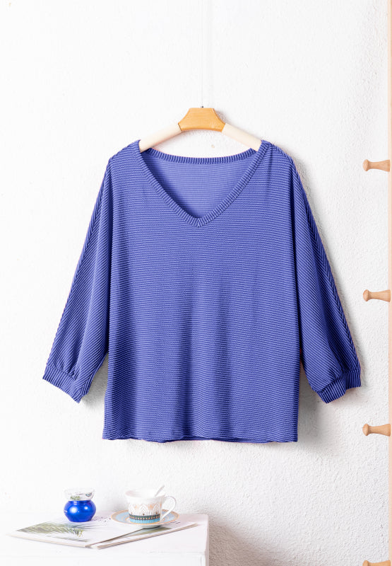 Elisa® | Structured, long-sleeved V-neck top