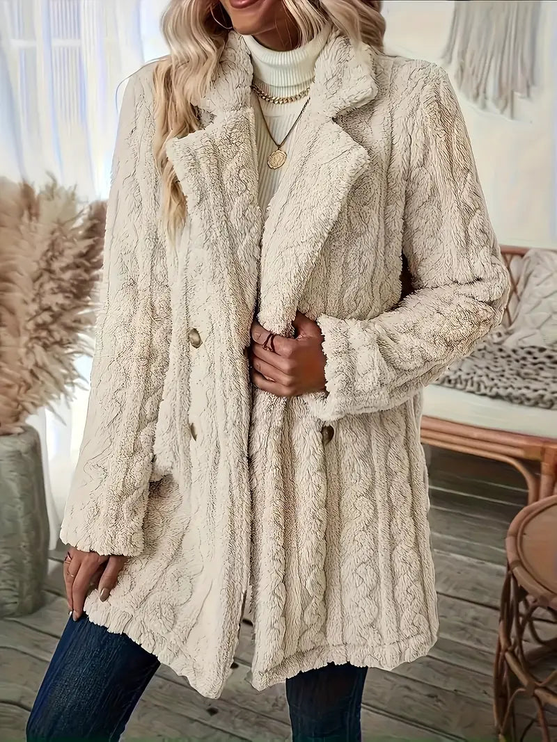 Catherine® | Soft solid color thermal coat with long sleeves