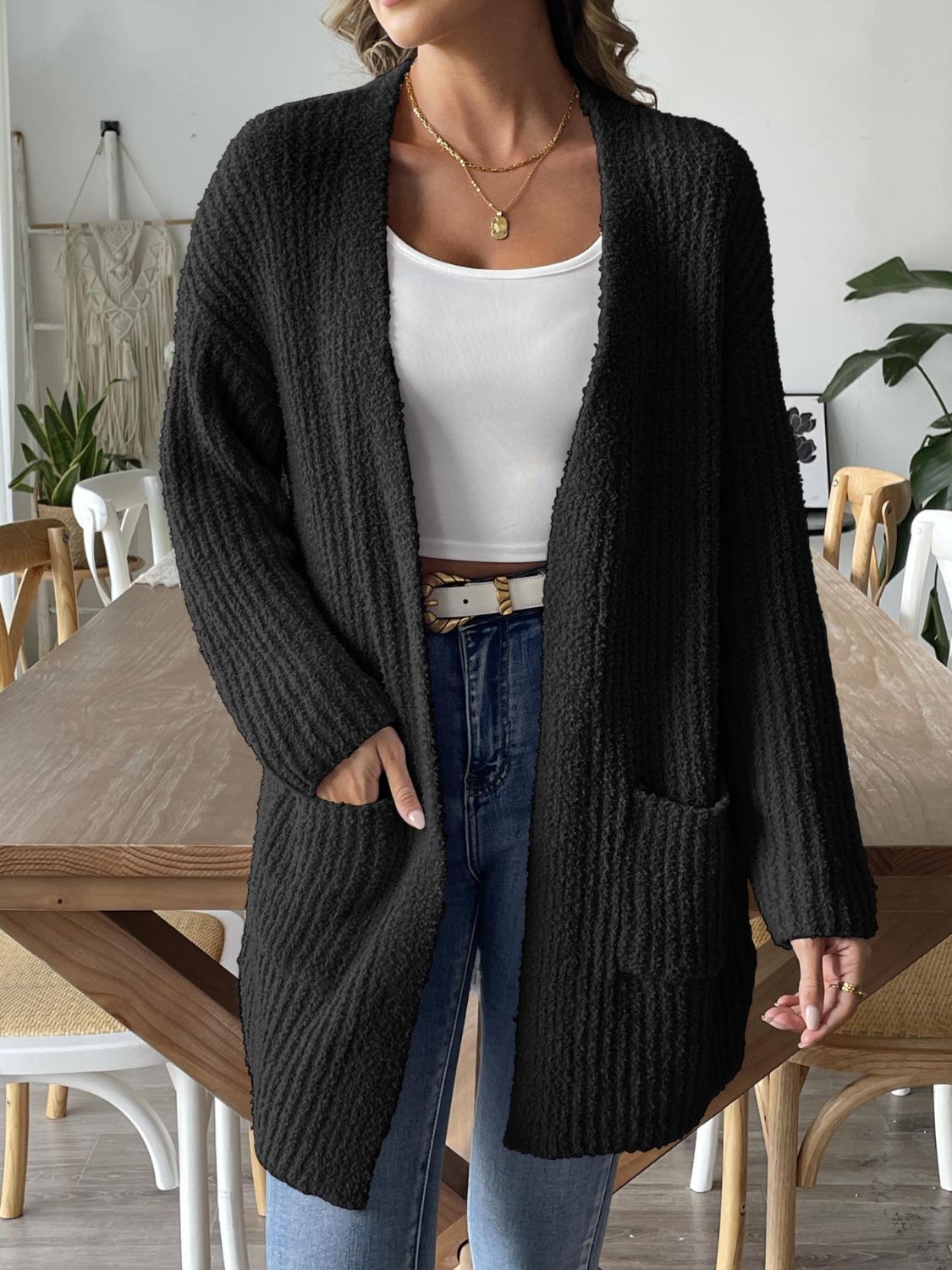 Elisa® | Long sleeve open front cardigan
