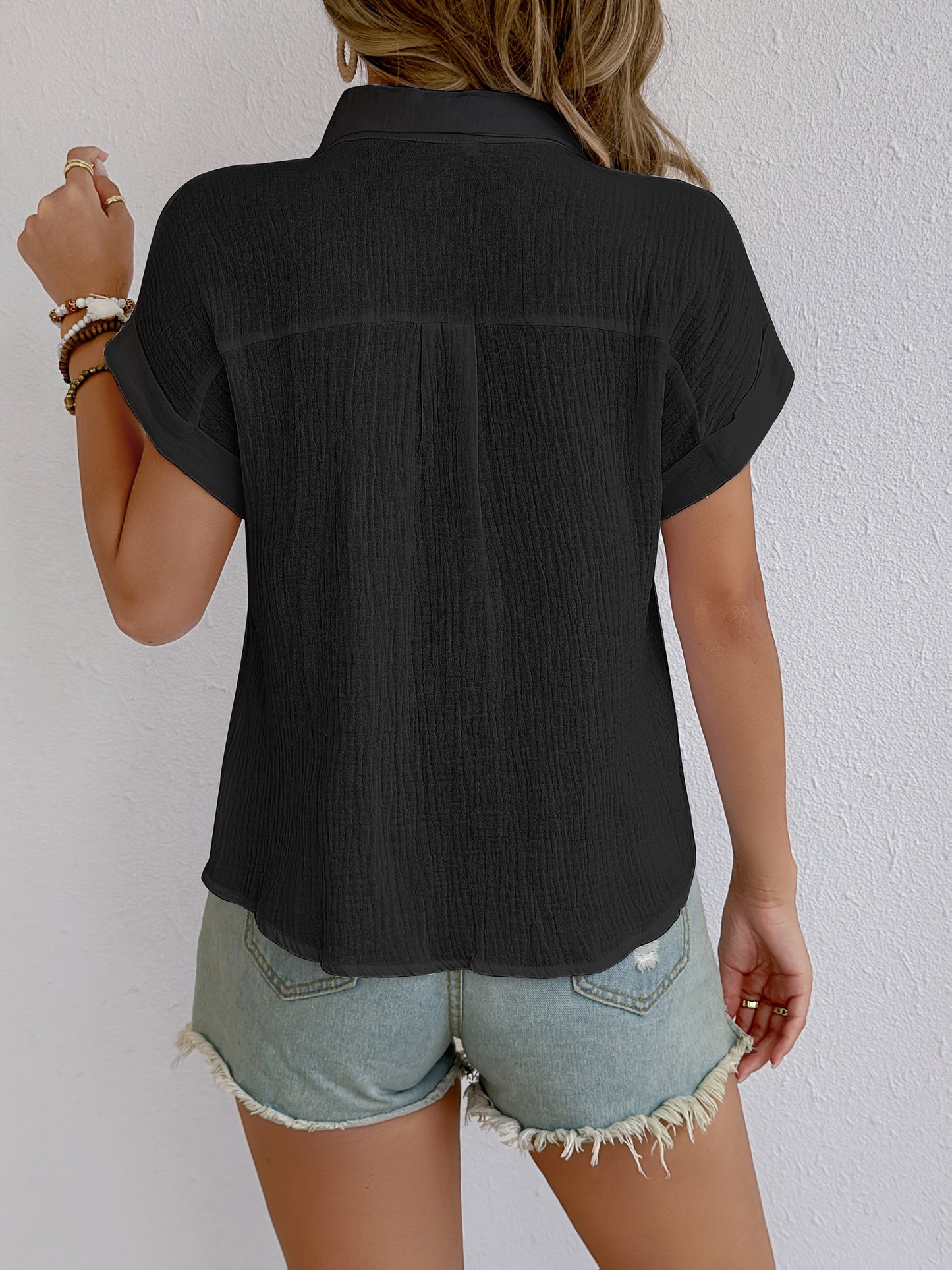 Brennan® | Breathable Cotton Blouse With Dolman Sleeves