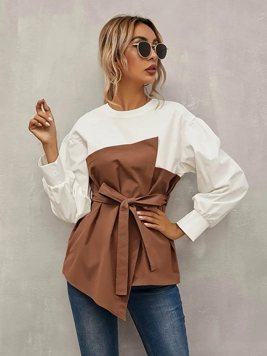Brox® | Balance Blouse In A Color Block Design
