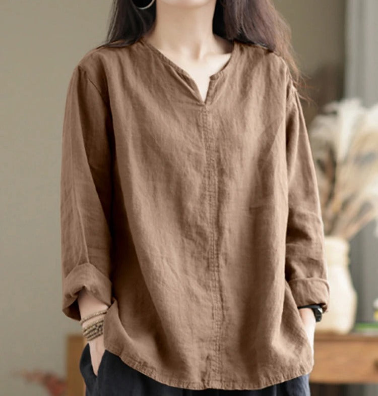 Bucholz® | V-Neck Blouse Made Of Cotton