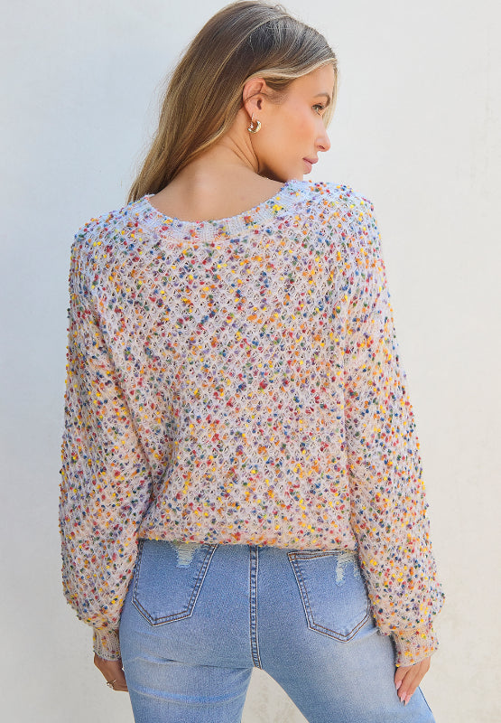 Bruna® | Confetti long sleeve crew neck sweater