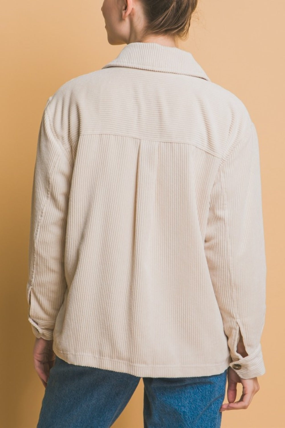 Beatriz® | Love Tree corduroy jacket with buttons and Sherpa interior