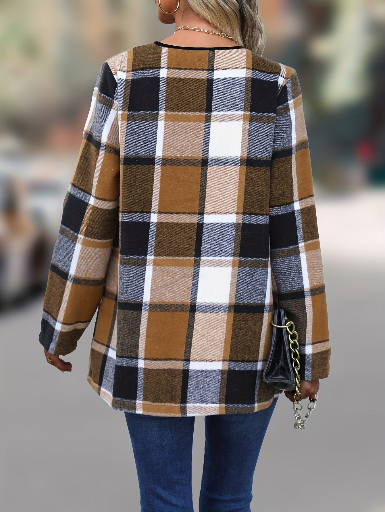 Clara® | Trendy women's checked sweater