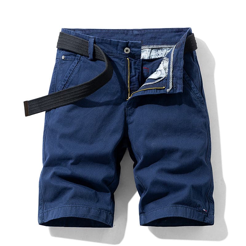 Demetrius | Knee-length Stylish Shorts with Belt & Pockets