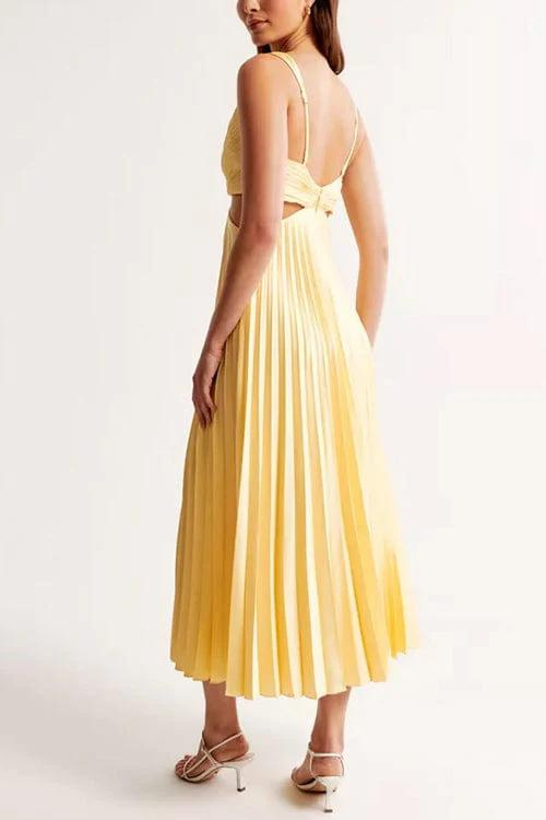Sanne | Elegant Pleated Midi Dress