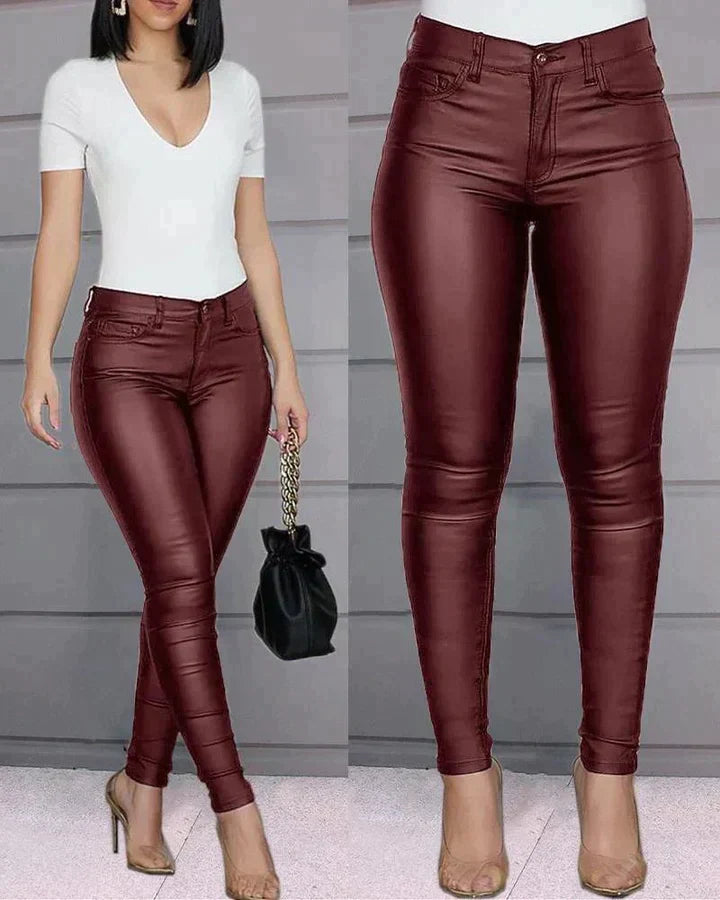Daphne® | Stretch Trousers Made Of Faux Leather