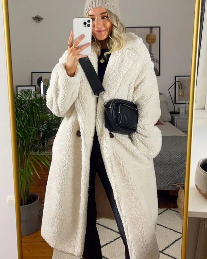 Aurelia® | Elegant long teddy coat