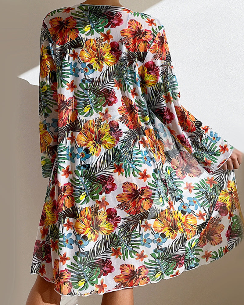 Glenda | Stylish Bikini Set with Floral Skirt