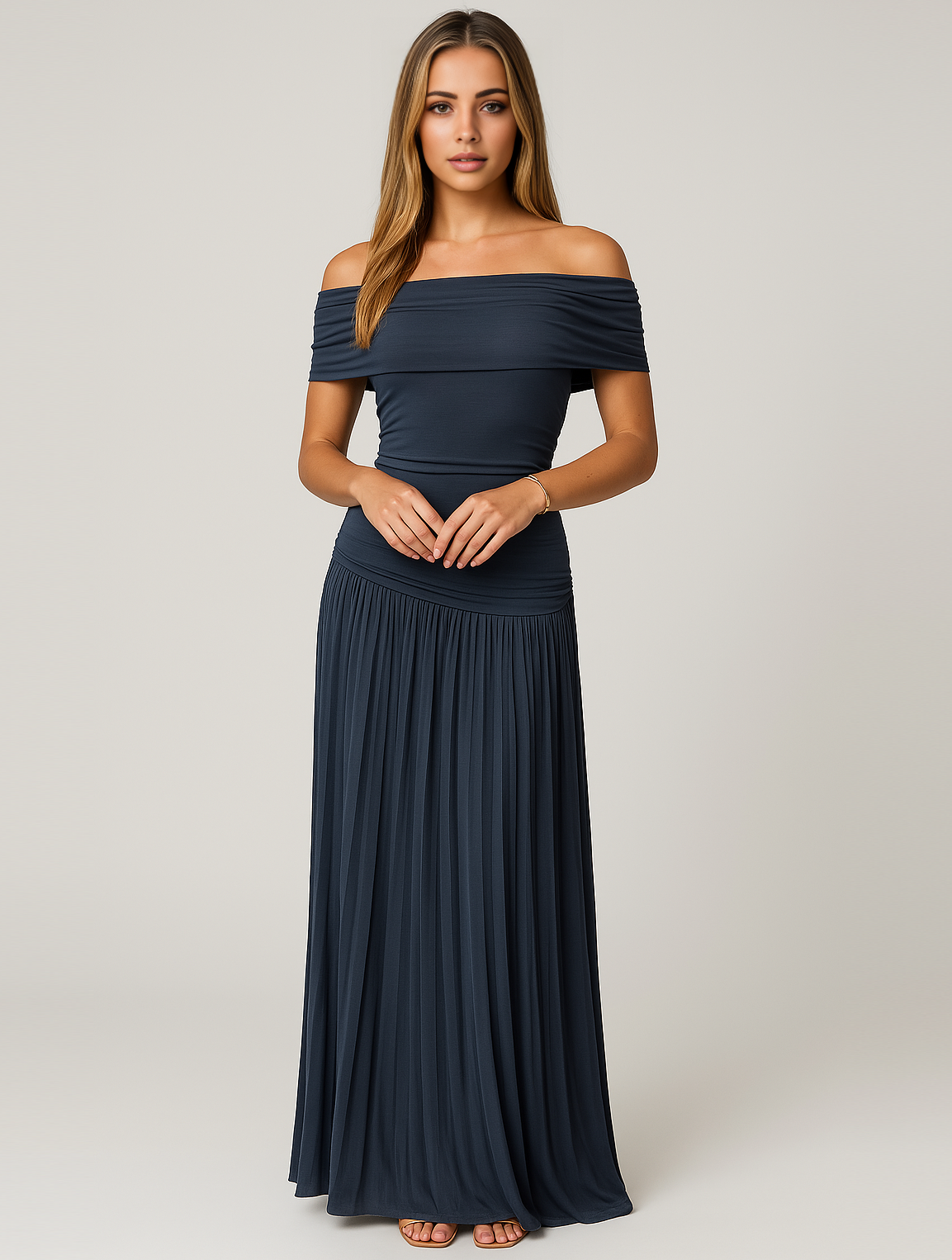 Susan | Timeless Elegant Off-Shoulder Maxi Dress
